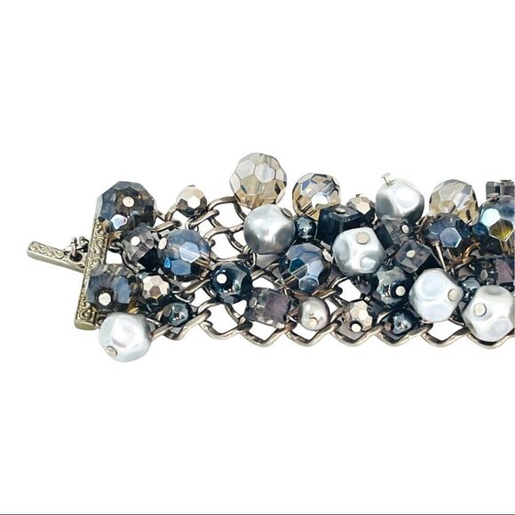 Premier Designs Grand Slam Crystal And Pearl Bracelet - Picture 7 of 8